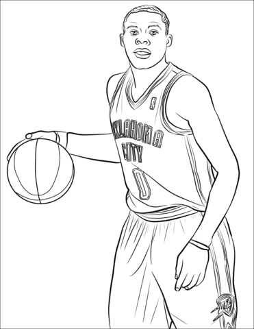 Russell Westbrook Coloring Page